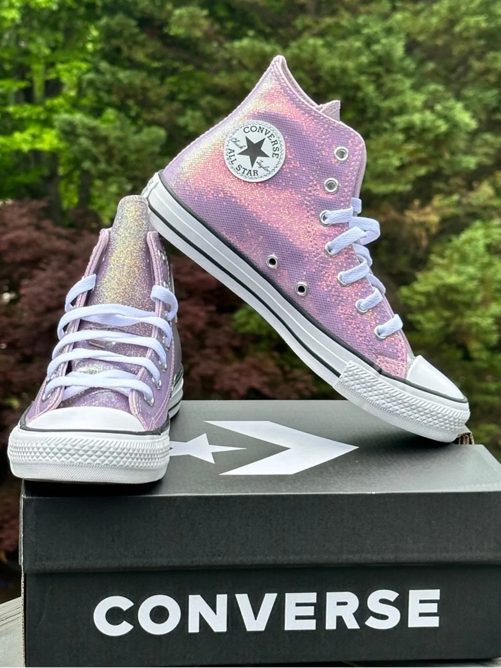 Converse Girls CTAS Hi Glitter Casual Sneaker Youth GS 4Y | 5Y | 6Y | 7Y NEW